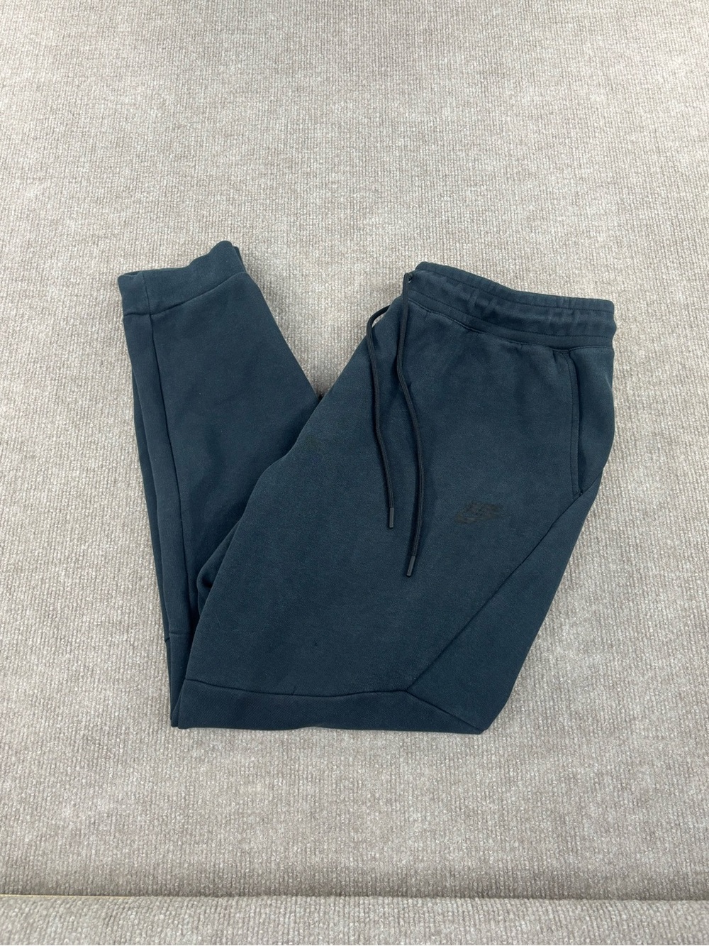 Nike Jogger Pants Mens Large Black Tech Fleece Zip Pocket Tapered 805162-010